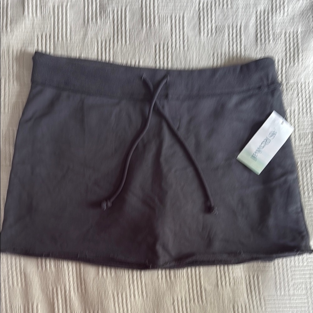 Black Athletic Skort with Drawstring Waistband